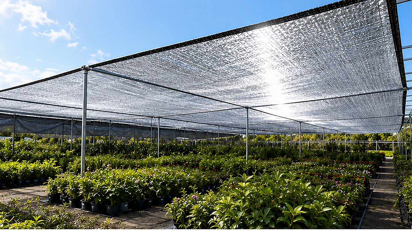Catalog application illustration of aluminum foil shade net