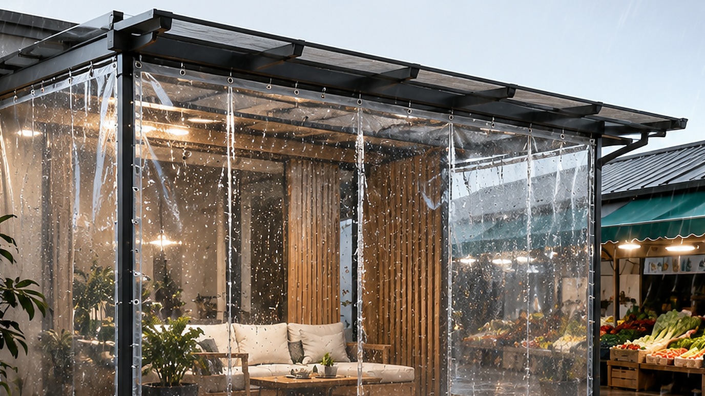PE透明防雨布电子册应用场景示意图